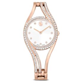 Hyperbola Bangle Watch Swiss Made, Metal Bracelet, Rose Gold Tone, Rose Gold-Tone Finish