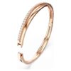 Hyperbola Bangle White, Rose Gold-Tone Plated