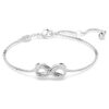 Hyperbola Bracelet Infinity, White, Rhodium Plated Hyperbola Bracelet Infinity, White, Rhodium Plated