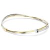 Hyperbola Choker Round Cut, White, Mixed Metal Finish Hyperbola Choker Round Cut, White, Mixed Metal Finish