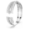 Hyperbola Cuff Mixed Cuts, Infinity, White, Rhodium Plated