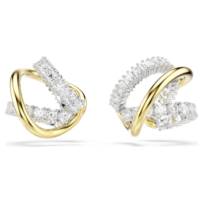 Hyperbola Ear Cuffs Mixed Cuts, White, Mixed Metal Finish Hyperbola Ear Cuffs Mixed Cuts, White, Mixed Metal Finish