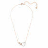 Hyperbola Necklace Infinity and Heart, White, Mixed Metal Finish Hyperbola Necklace Infinity and Heart, White, Mixed Metal Finish