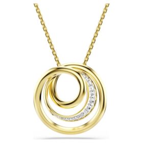 Hyperbola Necklace Round Cut, White, Gold-Tone Plated Hyperbola Necklace Round Cut, White, Gold-Tone Plated
