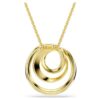 Hyperbola Necklace Round Cut, White, Gold-Tone Plated