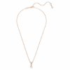 Hyperbola Pendant Mixed Cuts, Twist, White, Rose Gold-Tone Plated Hyperbola Pendant Mixed Cuts, Twist, White, Rose Gold-Tone Plated