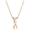 Hyperbola Pendant Mixed Cuts, Twist, White, Rose Gold-Tone Plated Hyperbola Pendant Mixed Cuts, Twist, White, Rose Gold-Tone Plated