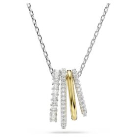 Hyperbola Pendant Mixed Cuts, White, Mixed Metal Finish Hyperbola Pendant Mixed Cuts, White, Mixed Metal Finish