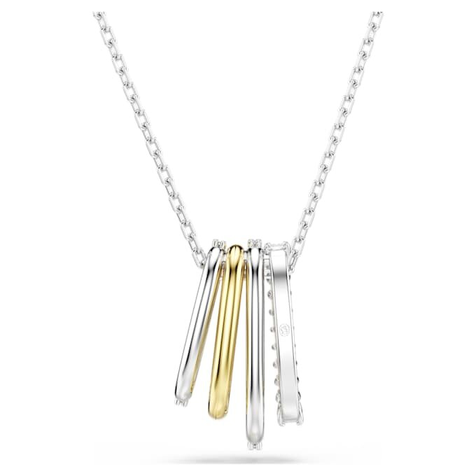 Hyperbola Pendant Mixed Cuts, White, Mixed Metal Finish Hyperbola Pendant Mixed Cuts, White, Mixed Metal Finish