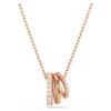 Hyperbola Pendant Mixed Cuts, White, Rose Gold-Tone Plated Hyperbola Pendant Mixed Cuts, White, Rose Gold-Tone Plated