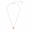 Hyperbola Pendant Mixed Cuts, White, Rose Gold-Tone Plated Hyperbola Pendant Mixed Cuts, White, Rose Gold-Tone Plated