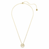 Hyperbola Pendant Round Cut, White, Gold-Tone Plated Hyperbola Pendant Round Cut, White, Gold-Tone Plated