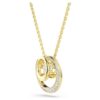 Hyperbola Pendant Round Cut, White, Gold-Tone Plated Hyperbola Pendant Round Cut, White, Gold-Tone Plated