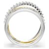 Hyperbola Ring Mixed Cuts, White, Mixed Metal Finish Hyperbola Ring Mixed Cuts, White, Mixed Metal Finish