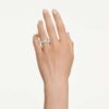 Hyperbola Ring Mixed Cuts, White, Silver-Tone Finish Hyperbola Ring Mixed Cuts, White, Silver-Tone Finish