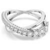 Hyperbola Ring Mixed Cuts, White, Silver-Tone Finish Hyperbola Ring Mixed Cuts, White, Silver-Tone Finish