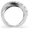 Hyperbola Ring Mixed Cuts, White, Silver-Tone Finish Hyperbola Ring Mixed Cuts, White, Silver-Tone Finish