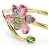 Idyllia Bangle Mixed Cuts, Flower, Multicolored, Gold-Tone Plated