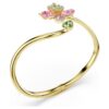 Idyllia Bangle Mixed Cuts, Flower, Multicolored, Gold-Tone Plated