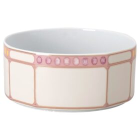 Idyllia Bowl Porcelain, Crystal Print Motif, Citron, Small, Multicolored