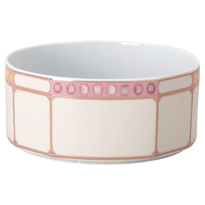 Idyllia Bowl Porcelain, Crystal Print Motif, Citron, Small, Multicolored Idyllia Bowl Porcelain, Crystal Print Motif, Citron, Small, Multicolored