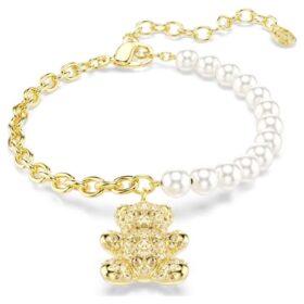 Idyllia Bracelet Crystal Pearl, Round Cut, Teddy, Gold Tone, Gold-Tone Plated Idyllia Bracelet Crystal Pearl, Round Cut, Teddy, Gold Tone, Gold-Tone Plated