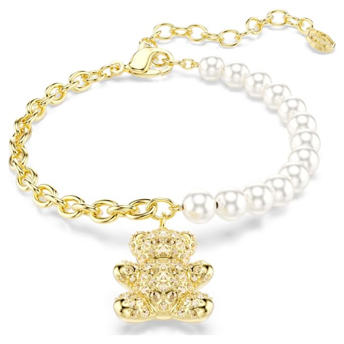 Idyllia Bracelet Crystal Pearl, Round Cut, Teddy, Gold Tone, Gold-Tone Plated Idyllia Bracelet Crystal Pearl, Round Cut, Teddy, Gold Tone, Gold-Tone Plated