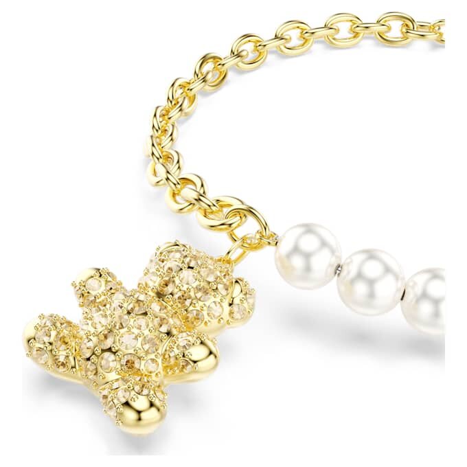 Idyllia Bracelet Crystal Pearl, Round Cut, Teddy, Gold Tone, Gold-Tone Plated Idyllia Bracelet Crystal Pearl, Round Cut, Teddy, Gold Tone, Gold-Tone Plated