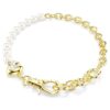 Idyllia Bracelet Crystal Pearl, White, Gold-Tone Plated Idyllia Bracelet Crystal Pearl, White, Gold-Tone Plated