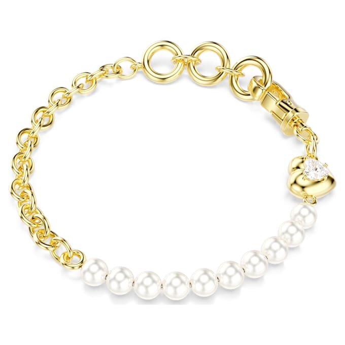 Idyllia Bracelet Crystal Pearl, White, Gold-Tone Plated Idyllia Bracelet Crystal Pearl, White, Gold-Tone Plated