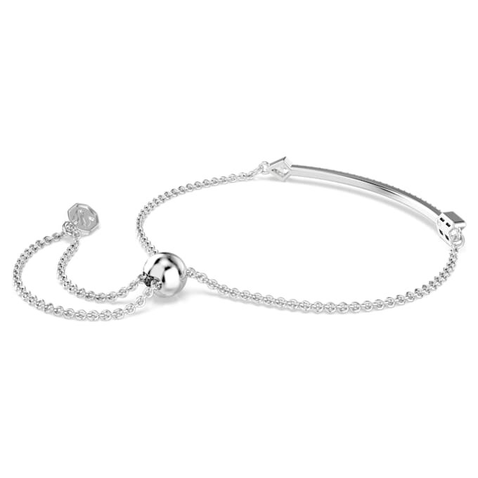 Idyllia Bracelet Mixed Cuts, Arrow, White, Rhodium Plated Idyllia Bracelet Mixed Cuts, Arrow, White, Rhodium Plated