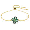 Idyllia Bracelet Mixed Cuts, Clover, Green, Gold-Tone Plated Idyllia Bracelet Mixed Cuts, Clover, Green, Gold-Tone Plated