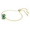 Idyllia Bracelet Mixed Cuts, Clover, Green, Gold-Tone Plated Idyllia Bracelet Mixed Cuts, Clover, Green, Gold-Tone Plated