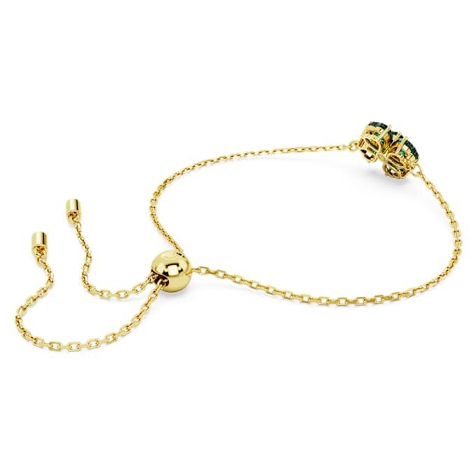 Idyllia Bracelet Mixed Cuts, Clover, Green, Gold-Tone Plated Idyllia Bracelet Mixed Cuts, Clover, Green, Gold-Tone Plated