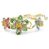 Idyllia Bracelet Mixed Cuts, Flower, Multicolored, Gold-Tone Plated Idyllia Bracelet Mixed Cuts, Flower, Multicolored, Gold-Tone Plated