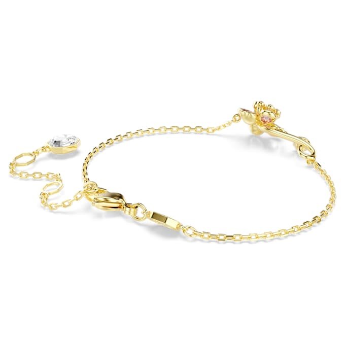 Idyllia Bracelet Mixed Cuts, Flower, Multicolored, Gold-Tone Plated Idyllia Bracelet Mixed Cuts, Flower, Multicolored, Gold-Tone Plated