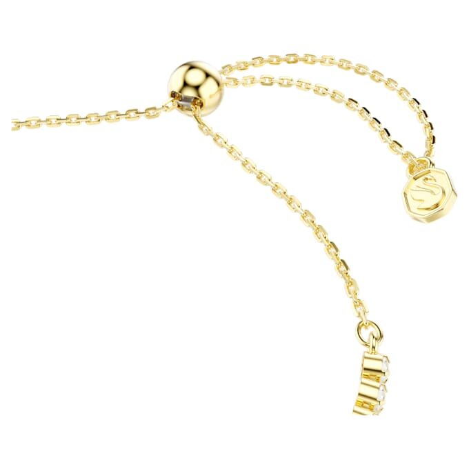 Idyllia Bracelet Mixed Cuts, Heart with Arrow, White, Gold-Tone Plated Idyllia Bracelet Mixed Cuts, Heart with Arrow, White, Gold-Tone Plated
