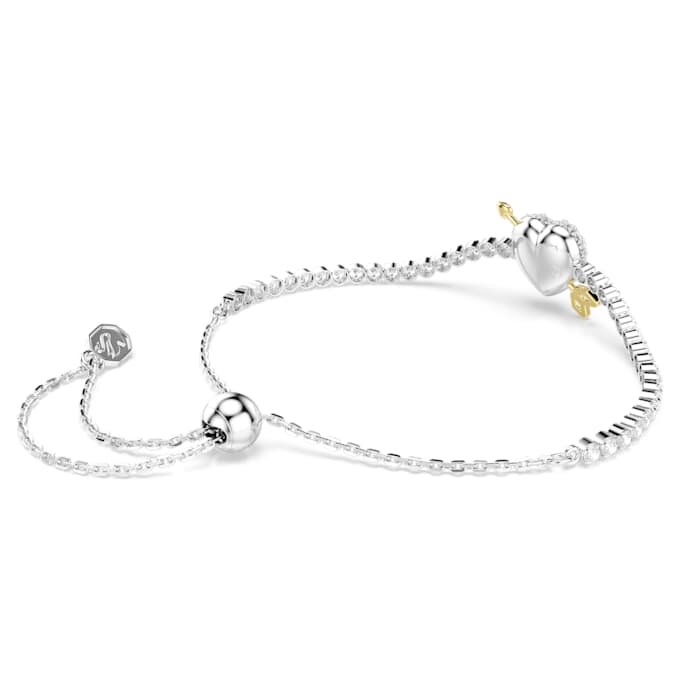 Idyllia Bracelet Mixed Cuts, Heart with Arrow, White, Rhodium Plated Idyllia Bracelet Mixed Cuts, Heart with Arrow, White, Rhodium Plated