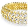 Idyllia Bracelet Oval Cut, White, Gold-Tone Plated