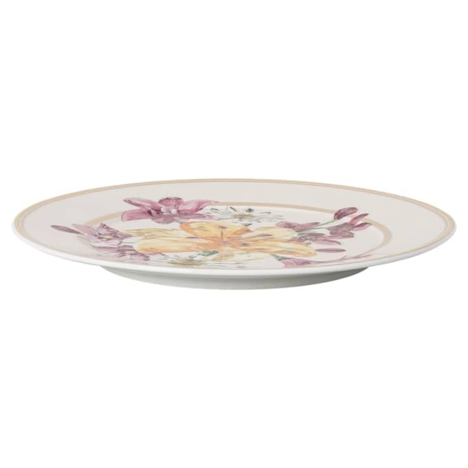Idyllia Bread Plate Porcelain, Crystal Print Motif, Bouquet, Multicolored Idyllia Bread Plate Porcelain, Crystal Print Motif, Bouquet, Multicolored