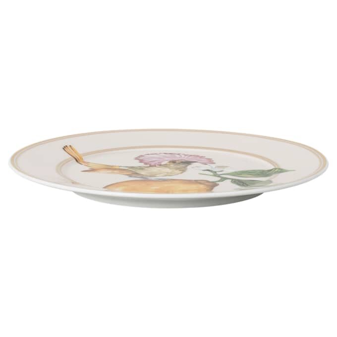 Idyllia Bread Plate Porcelain, Crystal Print Motif, Flycatcher, Multicolored Idyllia Bread Plate Porcelain, Crystal Print Motif, Flycatcher, Multicolored