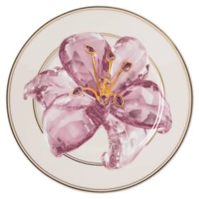 Idyllia Bread Plate Porcelain, Crystal Print Motif, Lily, Purple Idyllia Bread Plate Porcelain, Crystal Print Motif, Lily, Purple