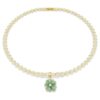 Idyllia Charm Clover, Green, Gold-Tone Plated Idyllia Charm Clover, Green, Gold-Tone Plated