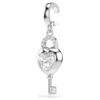 Idyllia Charm Mixed Cuts, Heart with Key, White, Rhodium Plated Idyllia Charm Mixed Cuts, Heart with Key, White, Rhodium Plated