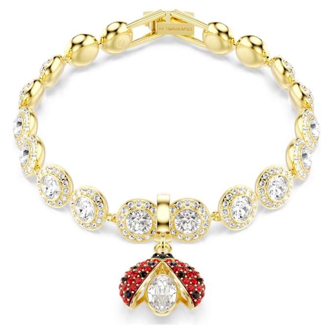 Idyllia Charm Mixed Cuts, Ladybug, Red, Gold-Tone Plated Idyllia Charm Mixed Cuts, Ladybug, Red, Gold-Tone Plated