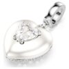 Idyllia Charm Mixed Cuts, Pearl-Colored Coating, Heart, White, Rhodium Plated Idyllia Charm Mixed Cuts, Pearl-Colored Coating, Heart, White, Rhodium Plated