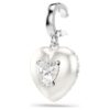 Idyllia Charm Mixed Cuts, Pearl-Colored Coating, Heart, White, Rhodium Plated Idyllia Charm Mixed Cuts, Pearl-Colored Coating, Heart, White, Rhodium Plated