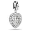Idyllia Charm Mixed Cuts, Pearl-Colored Coating, Heart, White, Rhodium Plated Idyllia Charm Mixed Cuts, Pearl-Colored Coating, Heart, White, Rhodium Plated