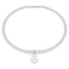 Idyllia Charm Mixed Cuts, Pearl-Colored Coating, Heart, White, Rhodium Plated Idyllia Charm Mixed Cuts, Pearl-Colored Coating, Heart, White, Rhodium Plated