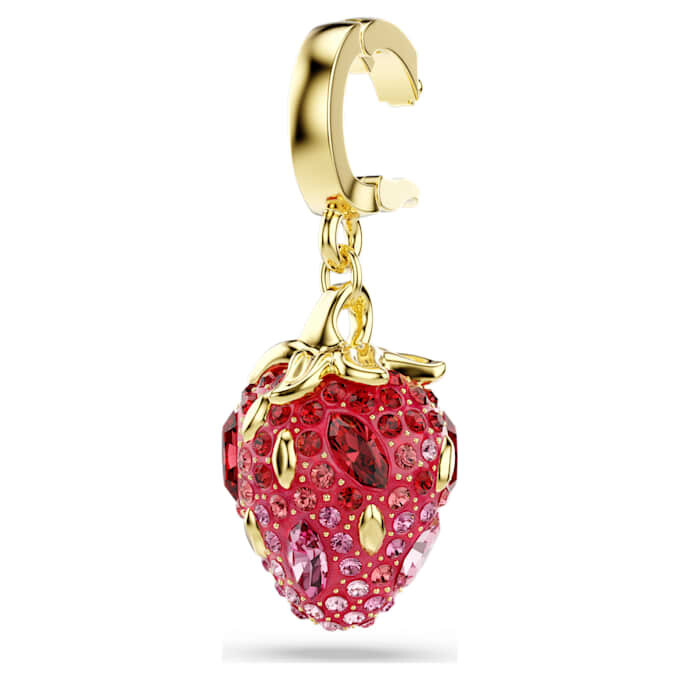 Idyllia Charm Mixed Cuts, Strawberry, Red, Gold-Tone Plated Idyllia Charm Mixed Cuts, Strawberry, Red, Gold-Tone Plated